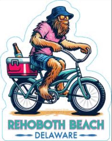 BEACH STICKER SASQUATCH CRUISER