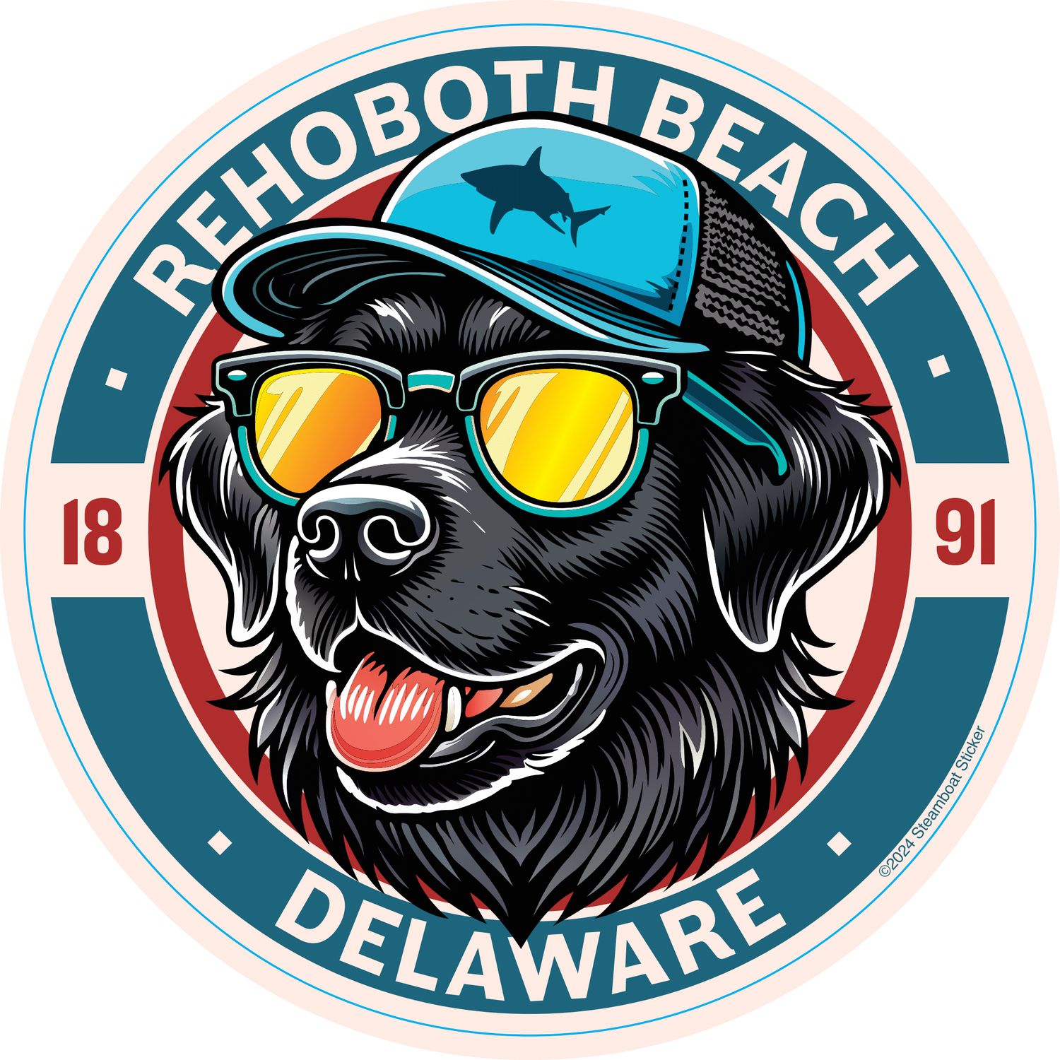 BEACH STICKER ALL AMERICAN LAB