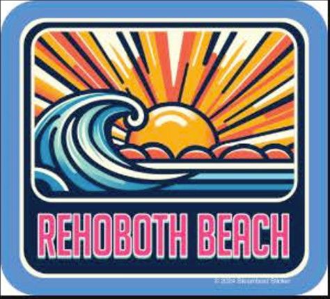 BEACH STICKER TOUGH WAVE