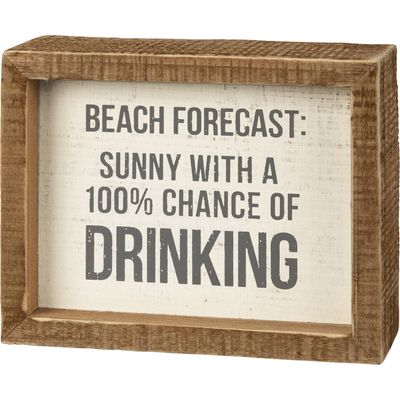 ATTITUDE BLOCK SIGNS SUNNY CHANCE OF DRINKING