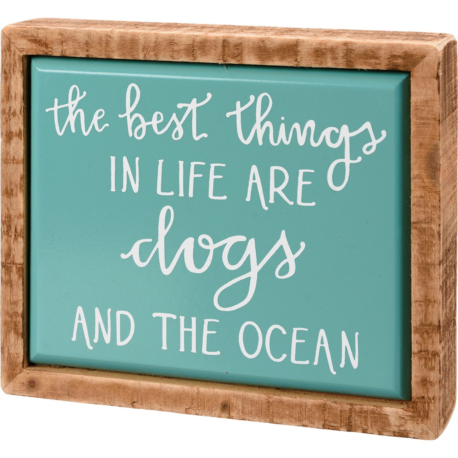 PET LOVER BLOCK SIGN DOGS AND THE OCEAN