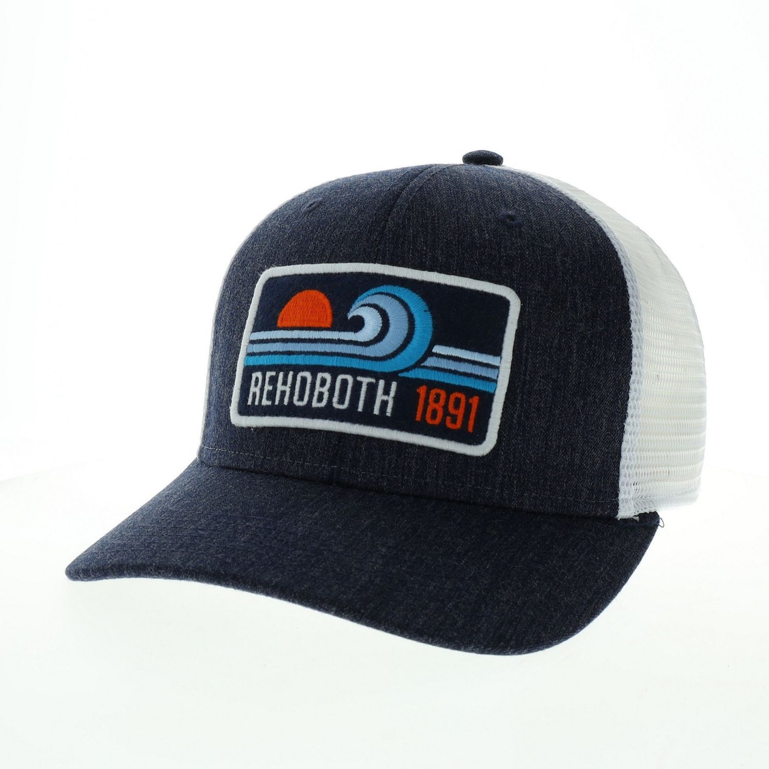 LEGACY MELANGE TRUCKER HAT NAVY BOX VIEW WAVE