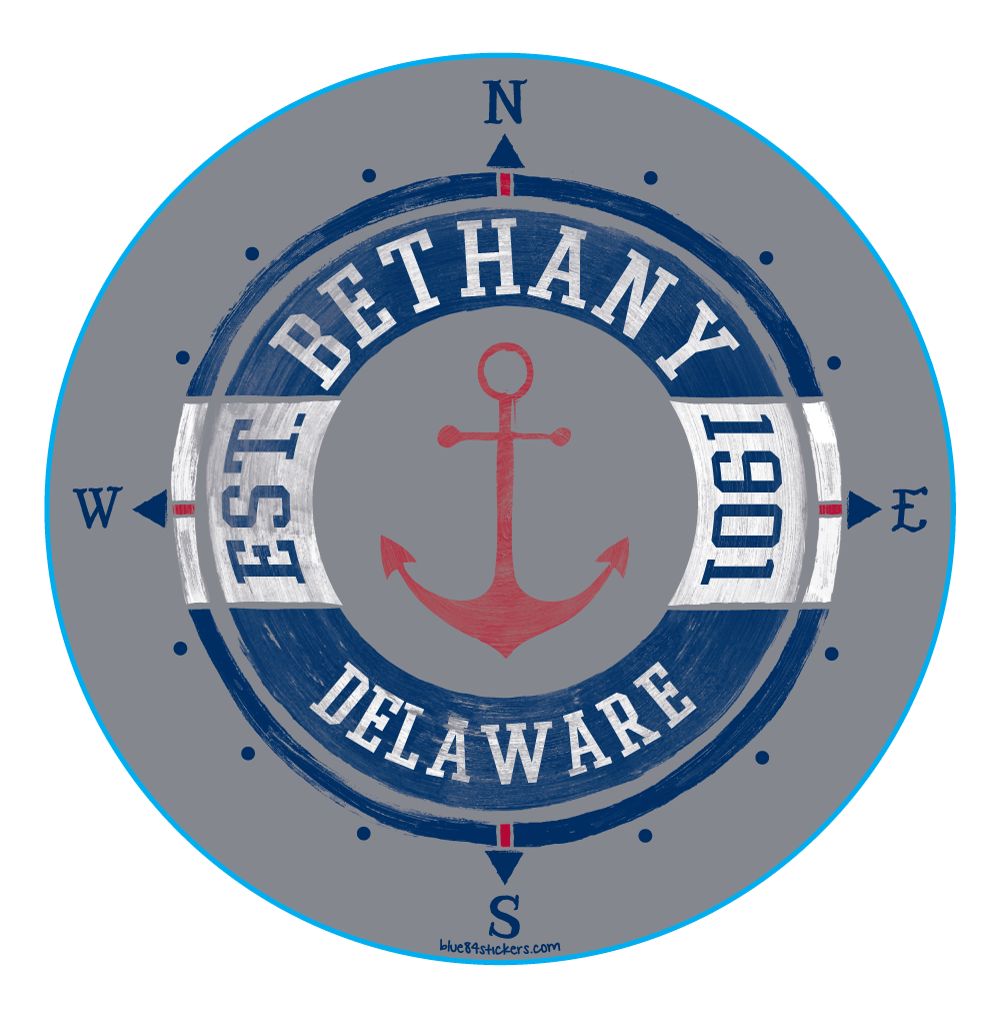 BETHANY BEACH STICKER PROVERBIAL ANCHOR