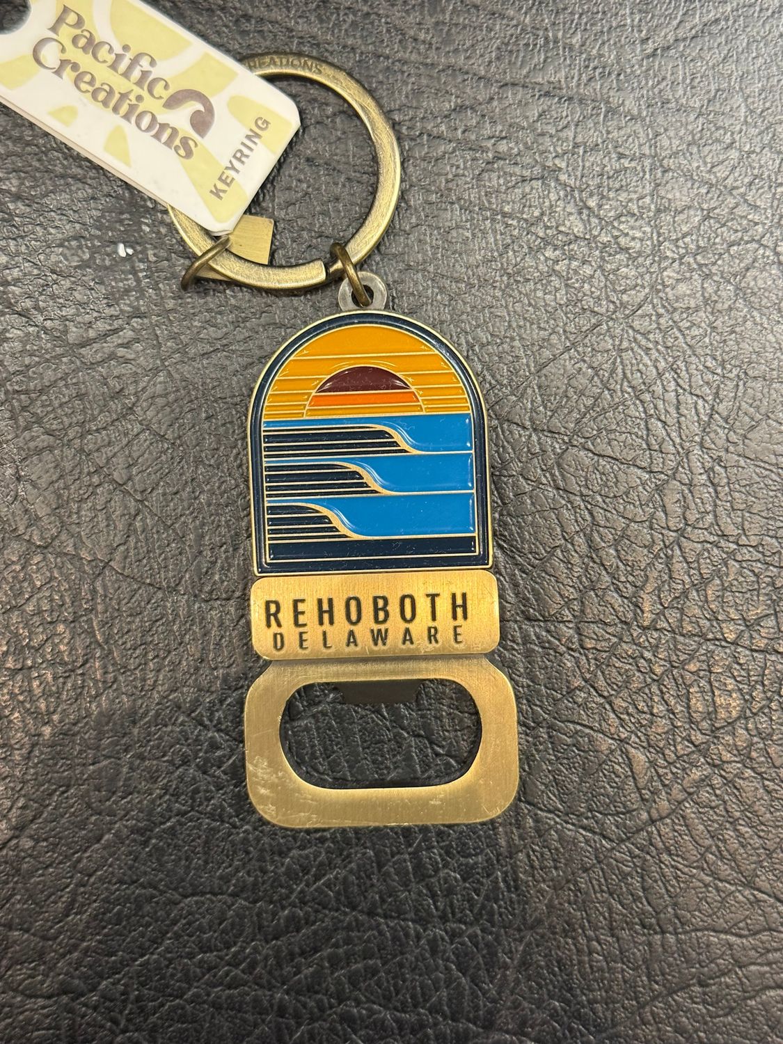 BOTTLE OPENER KEYCHAIN SUNSET WAVES