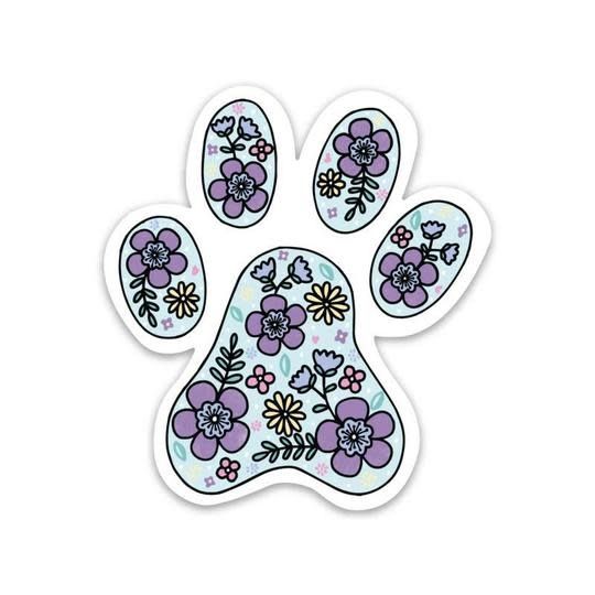 NOVELTY STICKER WILDFLOWER PAW