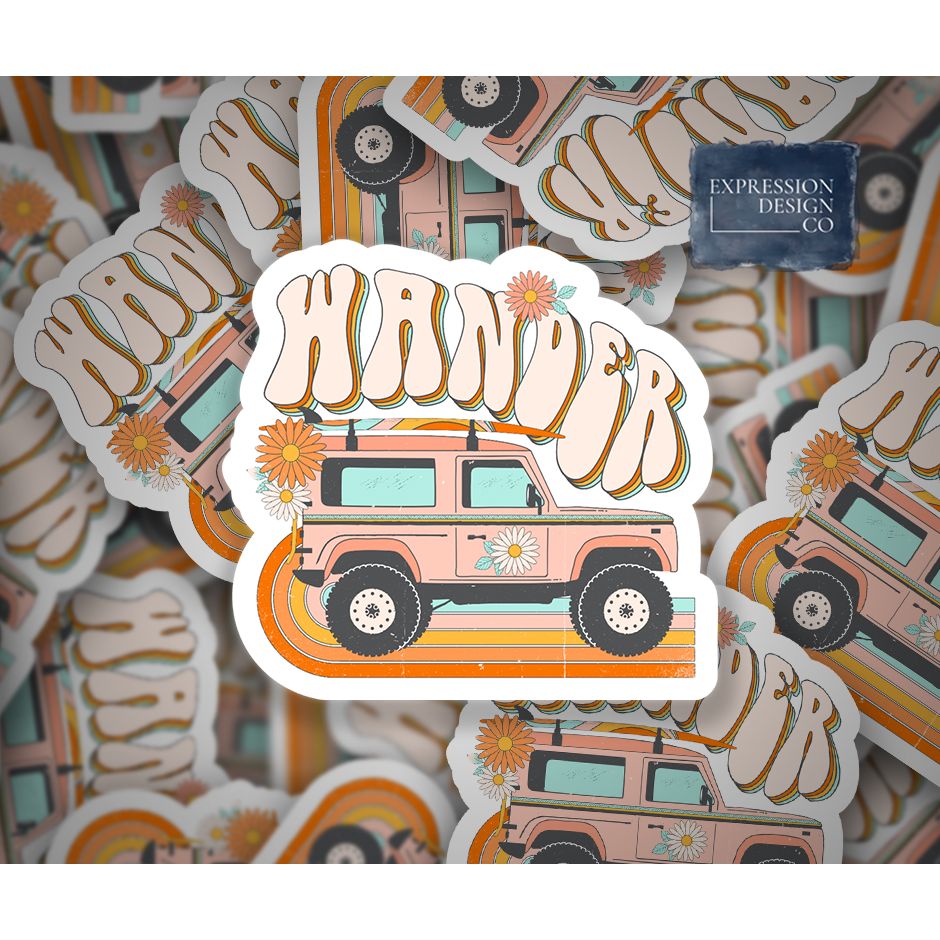 NOVELTY STICKER WANDER JEEP