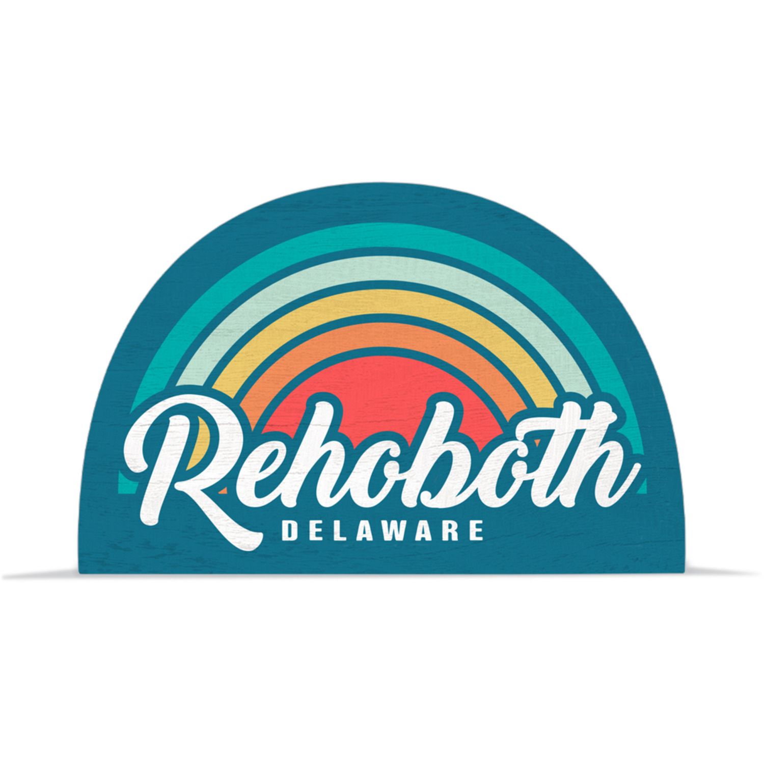 LEGACY BEACH LOVER BLOCK SIGNS RAINBOW