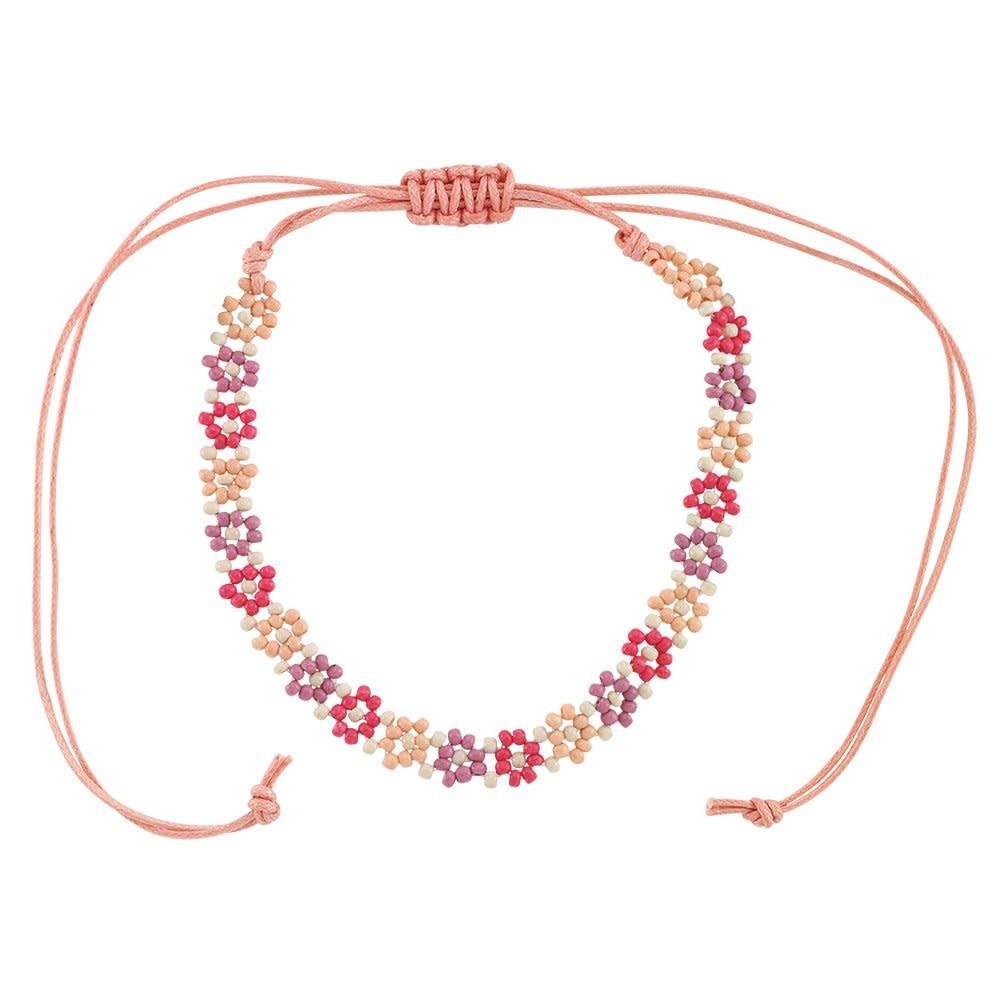 HEMP CORDED ANKLET BOHO DAISY ADJUSTABLE