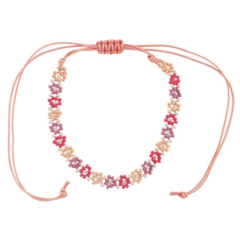 HEMP CORDED ANKLET BOHO DAISY ADJUSTABLE