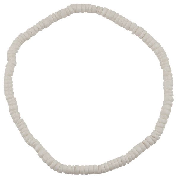 STRETCHY ANKLET CLAMSHELL WHITE ADJUSTABLE