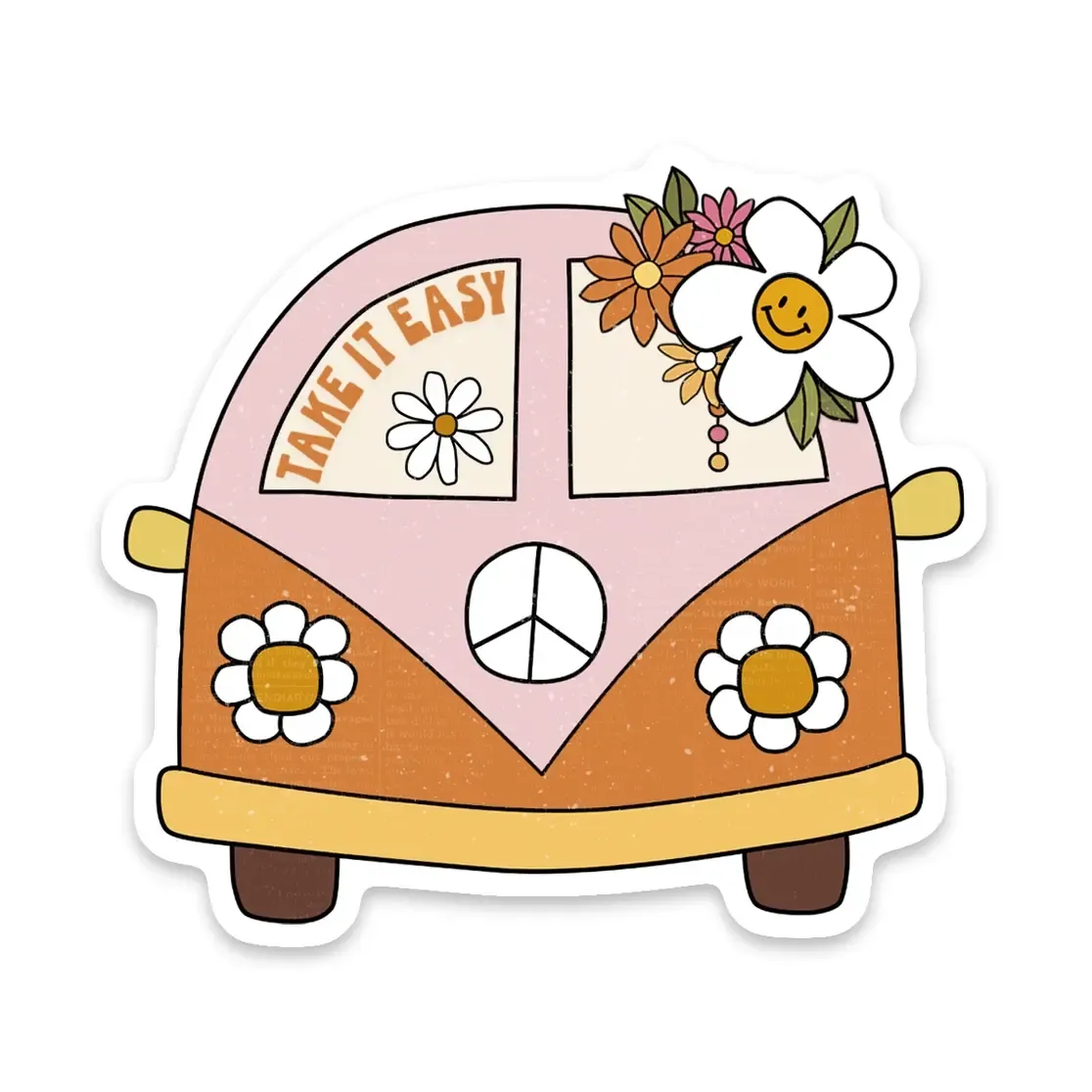 NOVELTY STICKER TAKE IT EASY VAN