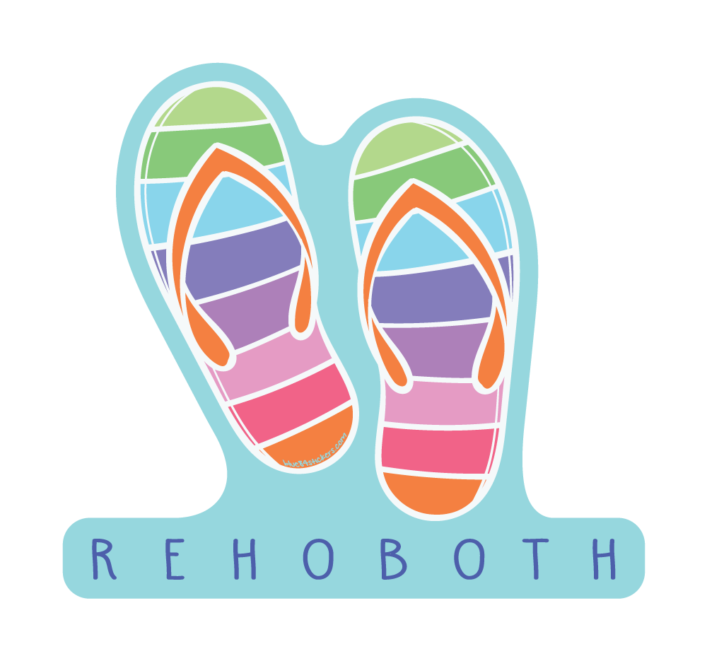 BEACH STICKER FIGMENT FLIP FLOPS