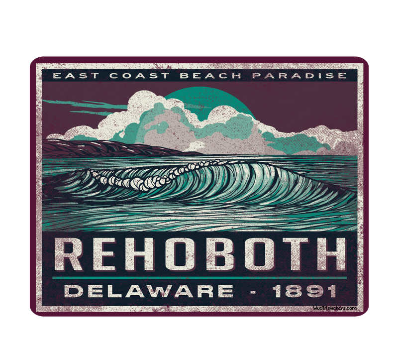 ACRYLIC MAGNET ANECDOTAL BEACH SCENE