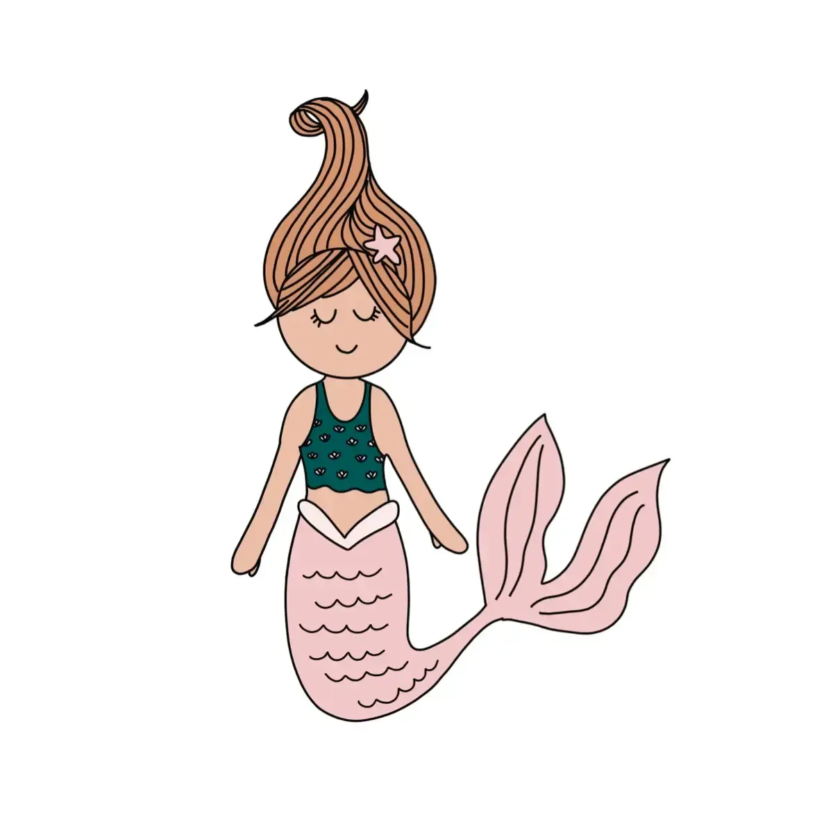NOVELTY STICKER FOLK MERMAID