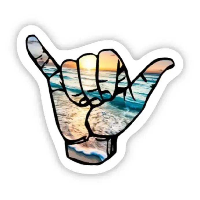 NOVELTY STICKER HANG LOOSE