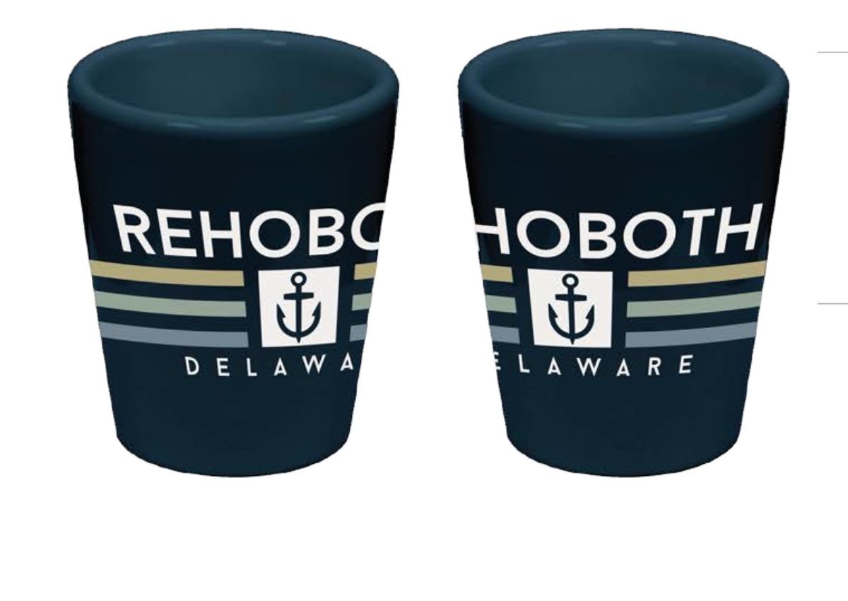 CERAMIC 1.5 OZ SHOT GLASS LINEAR ANCHOR