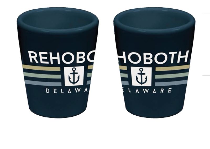 CERAMIC 1.5 OZ SHOT GLASS LINEAR ANCHOR