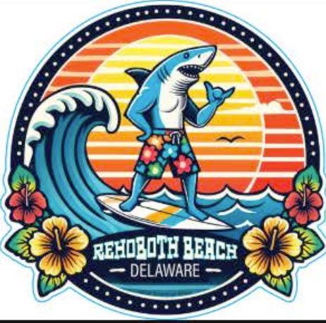 BEACH STICKER SHAKA BRO SHARK