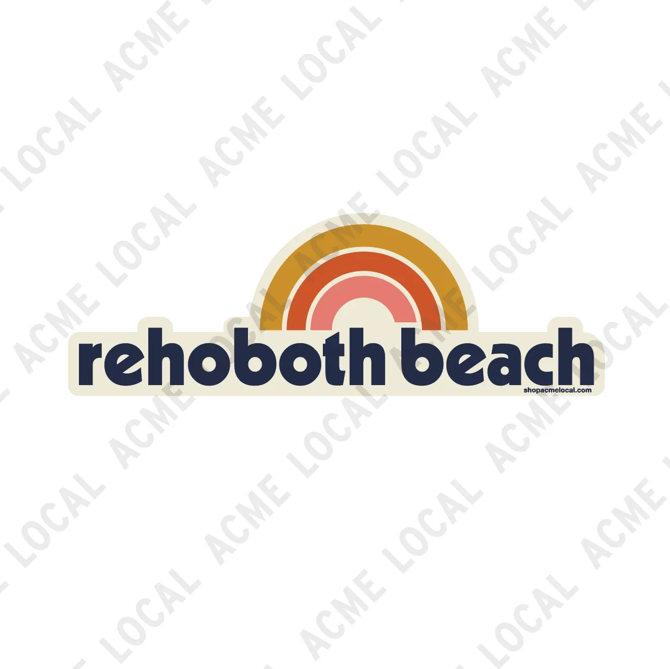 BEACH STICKER RETRO RAINBOW