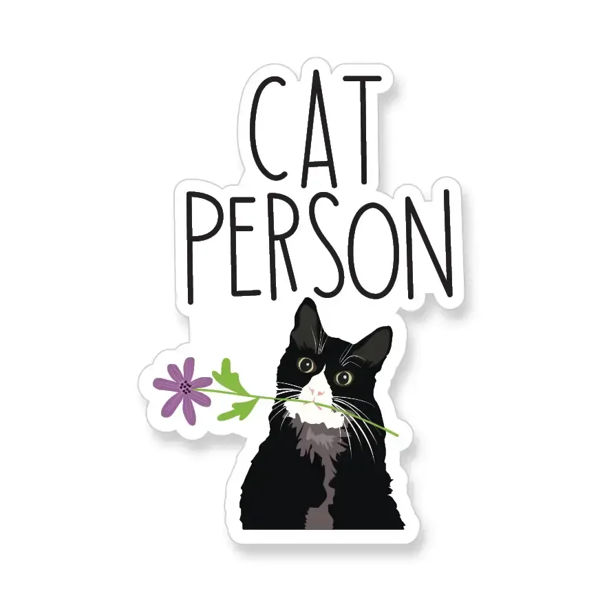 NOVELTY STICKER CAT PERSON