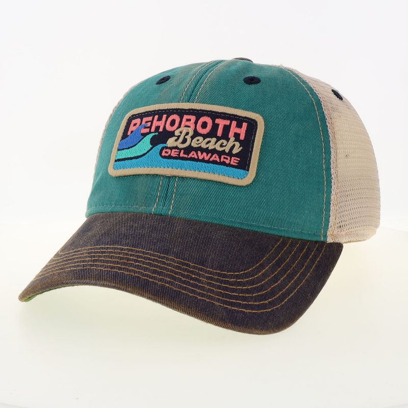 LEGACY OLD FAVORITE TRUCKER HAT AQUA SEGMENTED WAVE