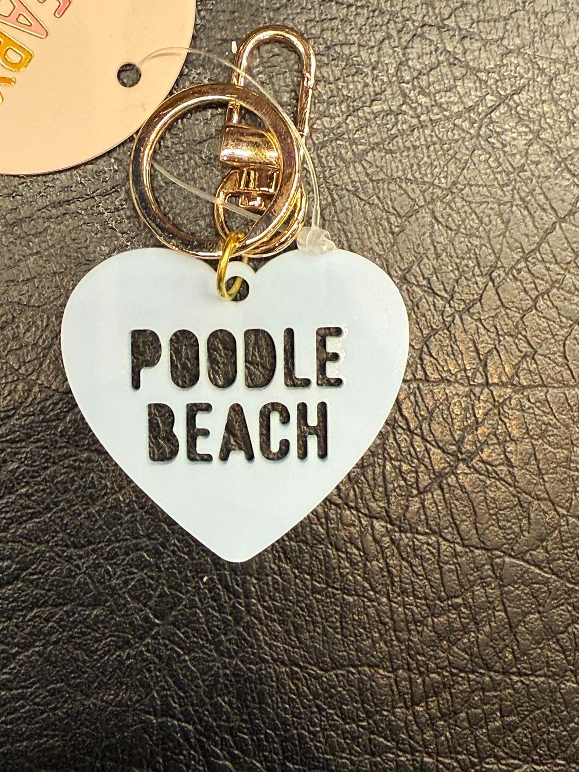 POODLE BEACH CLEARY LANE KEYCHAIN BLUEBERRY HEART