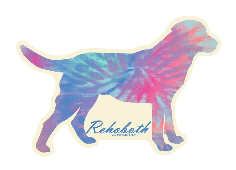 BEACH STICKER INHERITANCE TIEDYE LAB