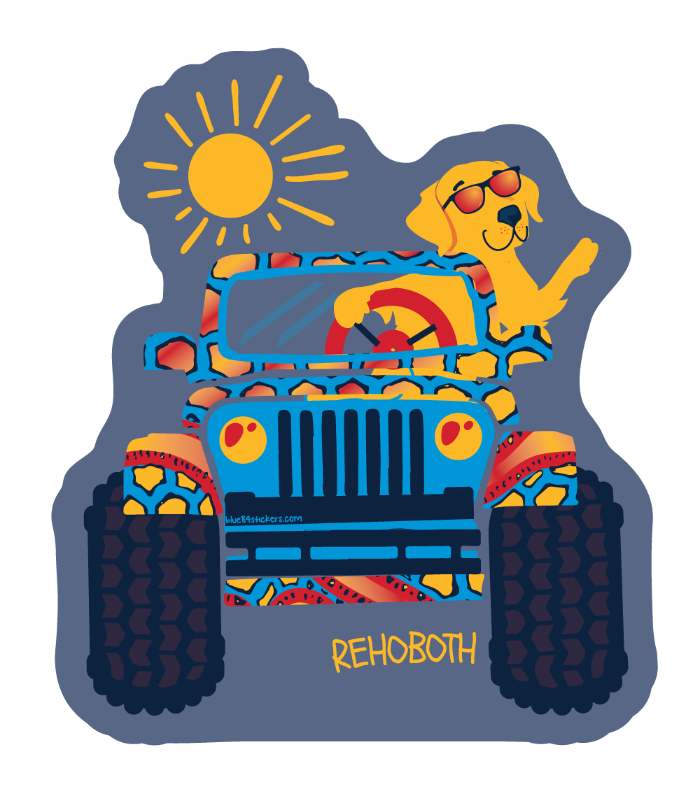 BEACH STICKER FUN RIDE JEEP