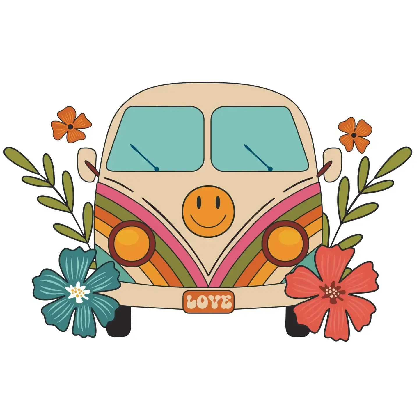 NOVELTY STICKER LOVE VAN