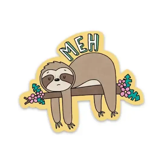 NOVELTY STICKER MEH SLOTH