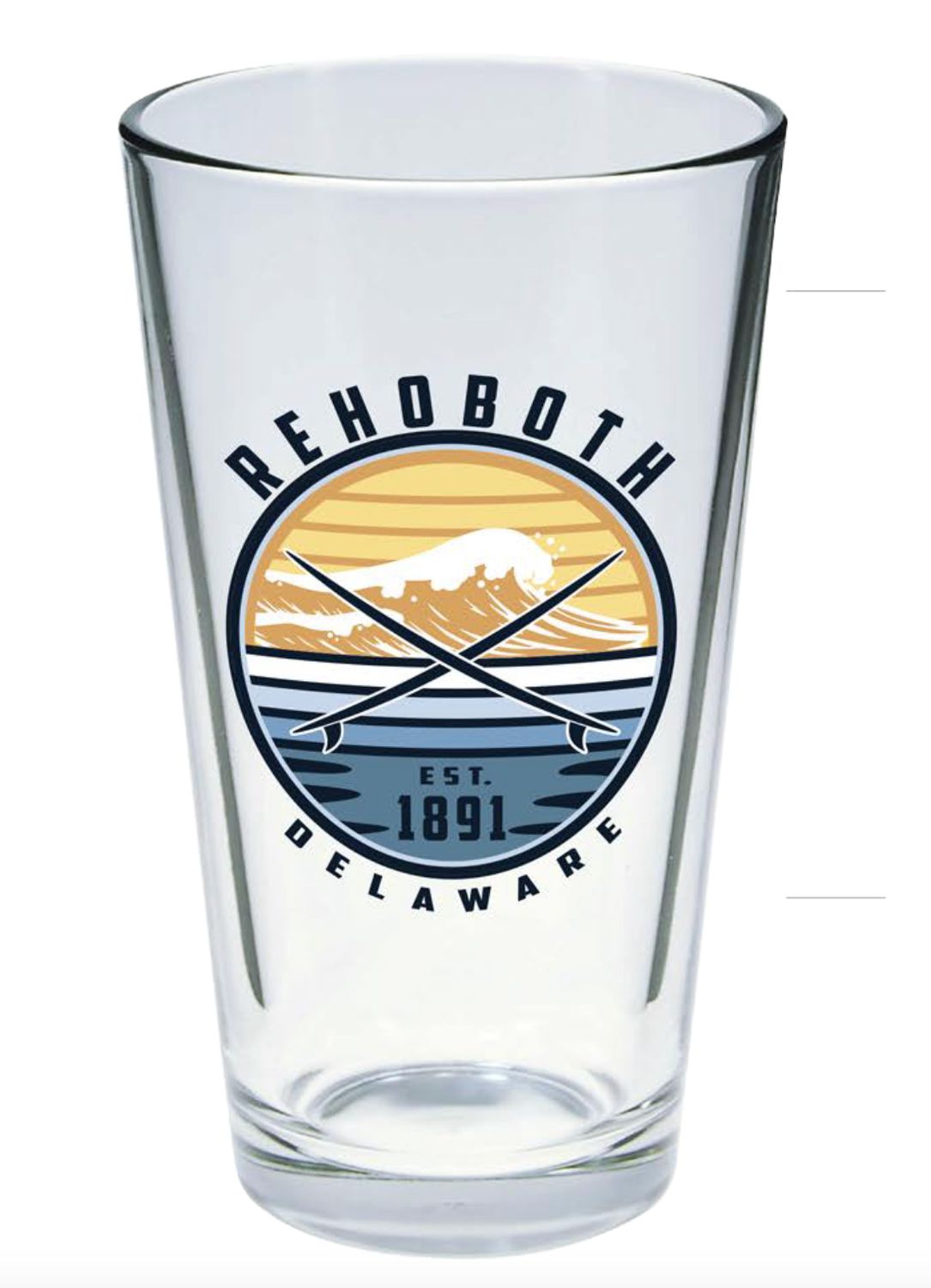 GLASS 16 OZ PINT GLASS LILO BOARDS