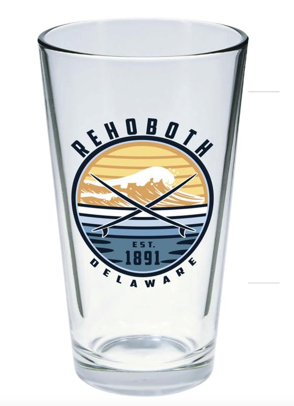 GLASS 16 OZ PINT GLASS LILO BOARDS