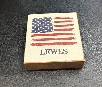 LEWES FLAG BLOCK SIGN