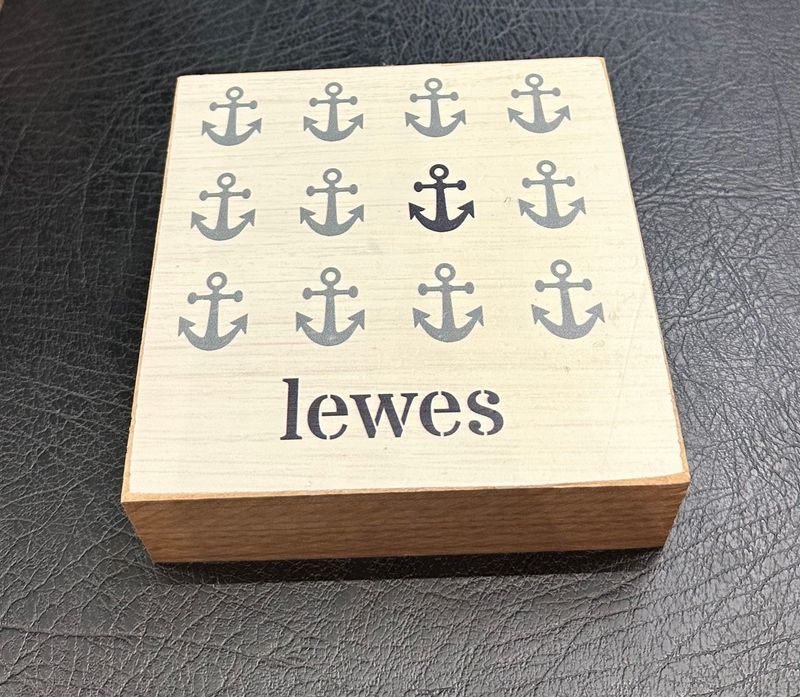 LEWES REPEATING ANCHORS BLOCK SIGN