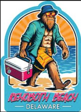 BEACH STICKER SASQUATCH BEACH COOLER