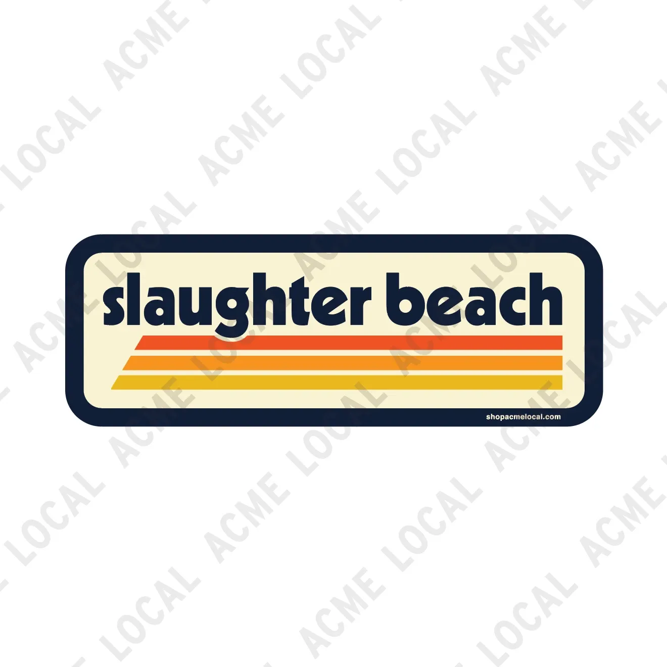 SLAUGHTER BEACH STICKER RETRO WAVES