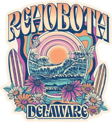 BEACH STICKER SLANTLER WAVES