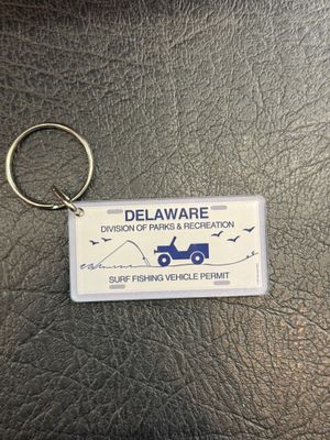 ACRYLIC KEYCHAIN DELAWARE SURF TAG