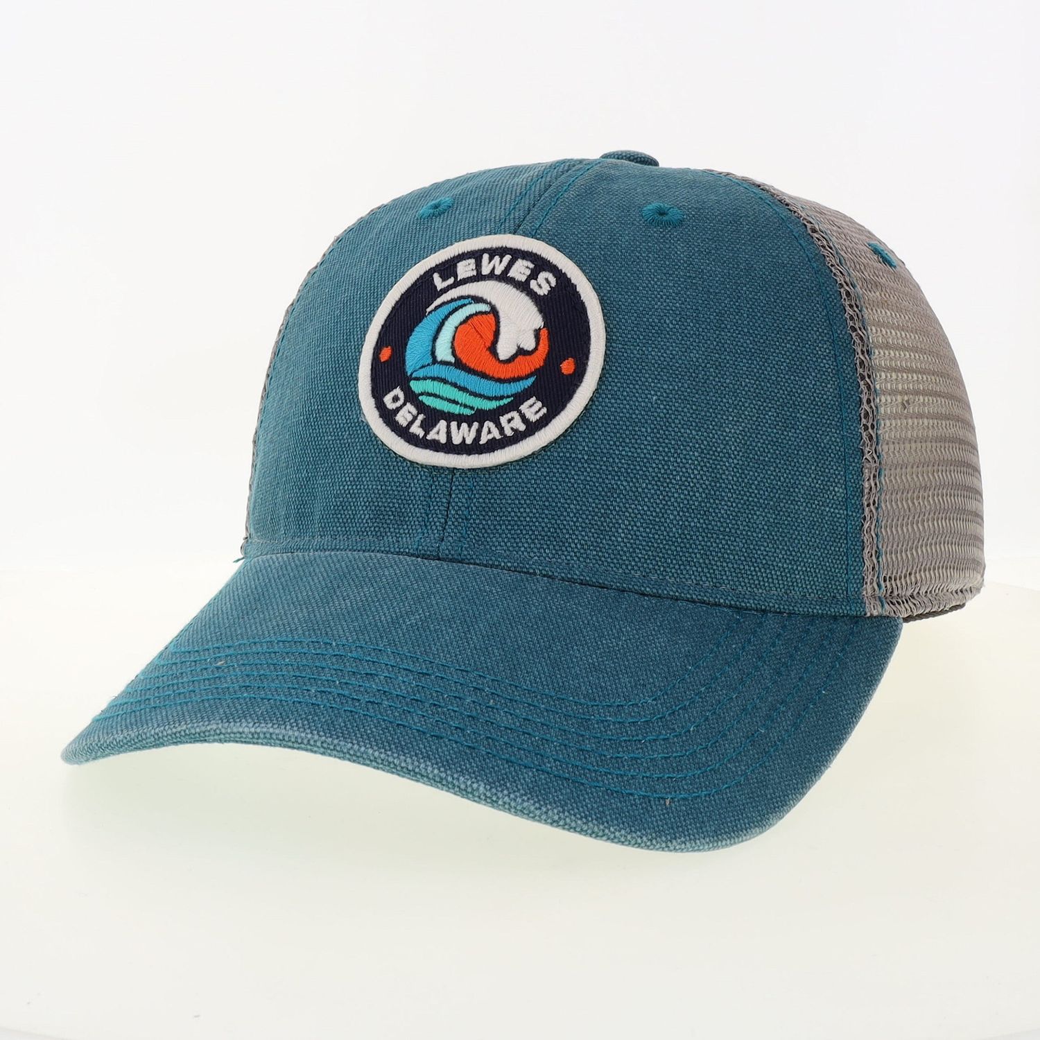LEWES LEGACY DASHBOARD TRUCKER HAT MARINE SPLASH