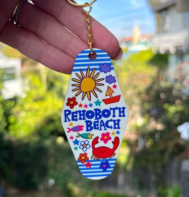 RETRO KEYCHAIN BEACH SCRIBBLES