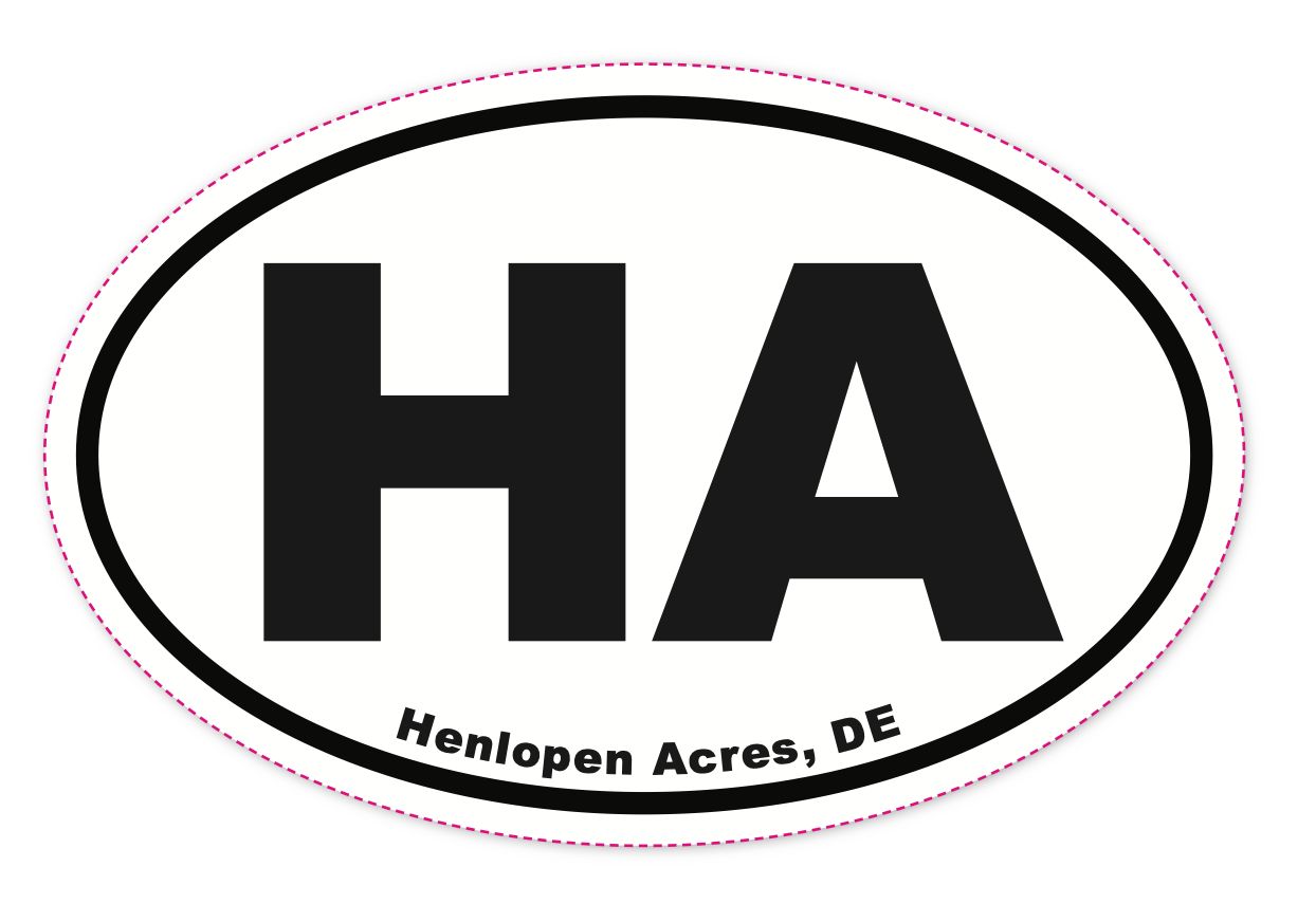 EURO STICKER 5.75 x 3.875 OVAL HENLOPEN ACRES