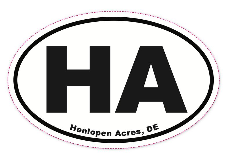 EURO STICKER 5.75 x 3.875 OVAL HENLOPEN ACRES