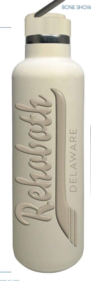 LEGEND WATER BOTTLE TONAL SCRIPT BONE