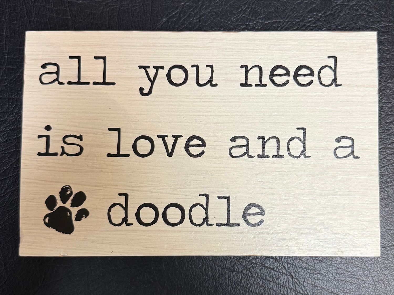 PET LOVER BLOCK SIGNS LOVE AND A DOODLE