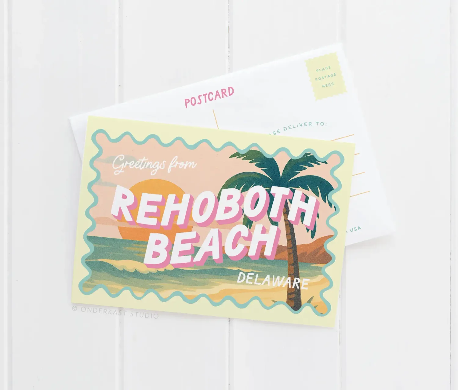 POSTCARD OCEAN BREEZE SCENE