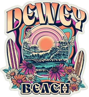 DEWEY ACRYLIC MAGNET SLANTLER WAVES