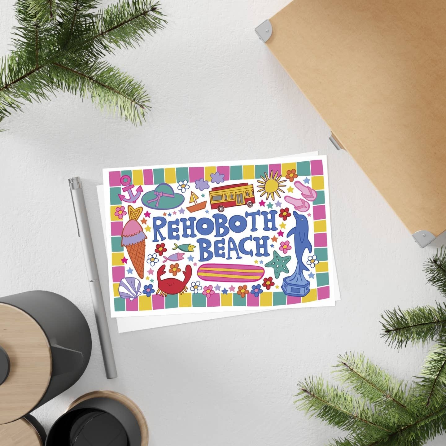 POSTCARD BEACH SCRIBBLES