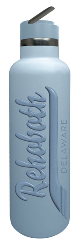 LEGEND WATER BOTTLE TONAL SCRIPT BLUE HYDRANGEA