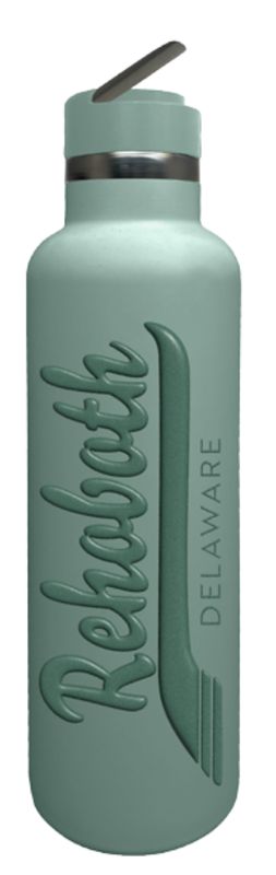 LEGEND WATER BOTTLE TONAL SCRIPT MOSS GREEN