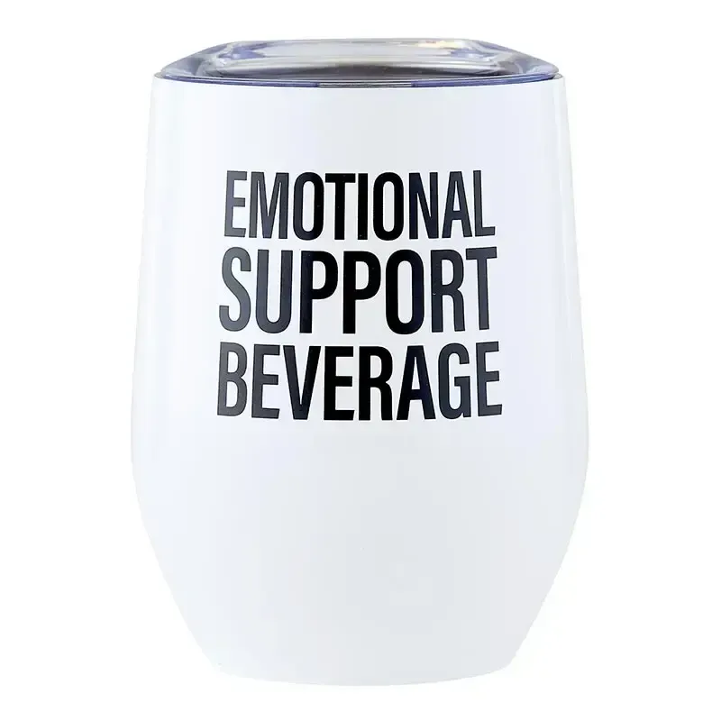 ATTITUDE WINE TUMBLER EMOTIONAL SUPPORT BEVERAGE - 12OZ